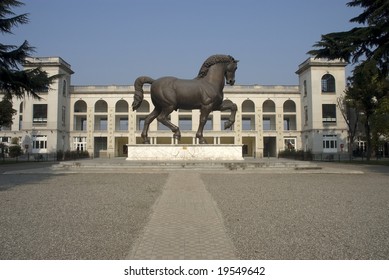 Famous Leonardo Da Vinci Horse In Milan