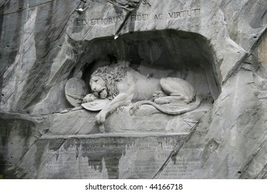 Famous Lion In Lucerne, Switzerland