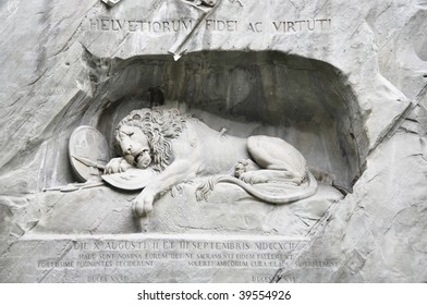 Famous Lion Monument In Lucerne