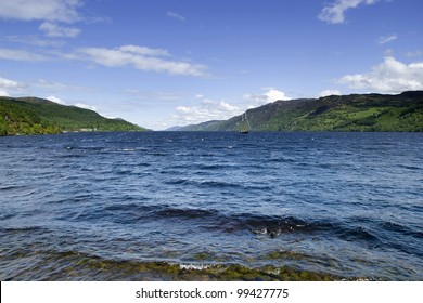 The Famous Loch Ness In The Scottish Highlands.