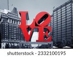 Famous Love Park in Philadelphia, USA