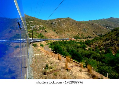 The Famous Luxury Blue Train Snaking Through The Karoo In South Africa, From Pretoria To Cape Town