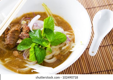 Famous Malaysian Spicy Soup Noodles, Penang Asam Laksa