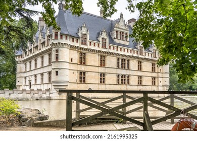 Famous Medieval Castle Château D'Azay-le-Rideau, France