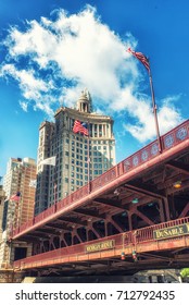 The Famous Michigan Avenue Bridge As Seen From The Water