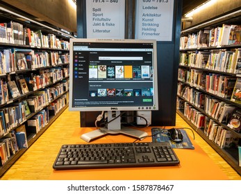 Famous And Modern Library In Hamar City In Norway In 11/12/2019