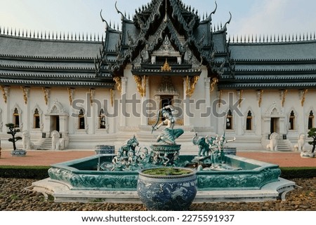 Famous Monuments and Architectural Landmarks of Ancient Siam or Ancient City or Muang Boran - the world's largest open-air museum park