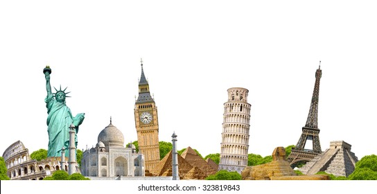 Famous Monuments World Grouped Together Foto Stock 380602615 | Shutterstock