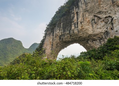Famous moon hill limestone arch near Yangshou, China