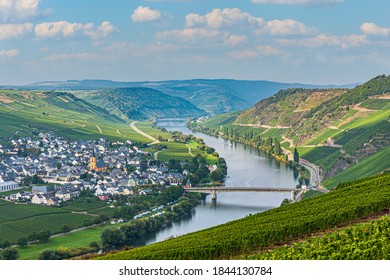 Famous Moselle Sinuosity In Trittenheim, Germany