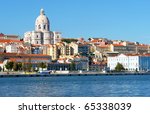 Famous National Pantheon in Lisbon, Portugal (View from Tagus river)