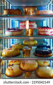 Famous Neapolitan Cakes In A Shop Window.