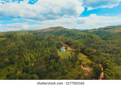 Famous Nossa Senhora Do Rosário Chapel In Morro Vermelho, In The Historic City Of Caete, Minas Gerais.