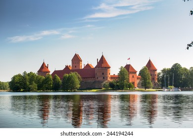 Famous old Trakai Castle in Lithuania