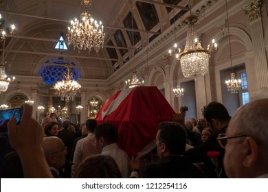 Famous Photographer Ara Guler In Istanbul Turkey, Died October 17, 2018. Funeral Photos