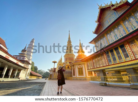 Famous place must visit when travel in Lamphun Province. Wat Phra Bat Huai Tom.