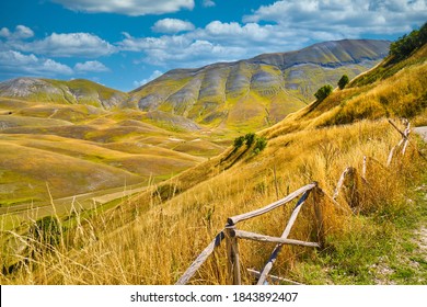  famous plateau in the natural park of Monti Sibillini. (Perugia, Umbria, Italy)