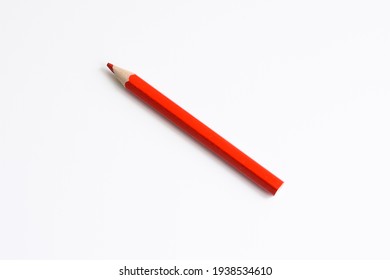 Famous red pencil used for the 2021 Dutch Elections (focus on tip of pencil)