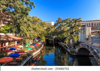 The famous Riverwalk in San Antonio, Texas. 