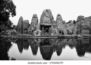 Famous Rock Cut Temple In Kangra District, India