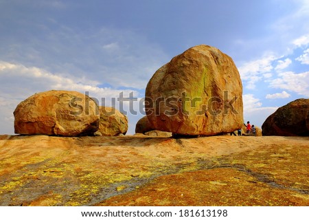 Famous rock formations (Balancing Rocks) in Matobo (Matopos) NP, Zimbabwe 