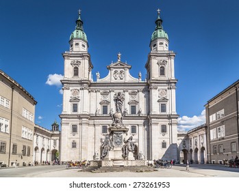 Famous Salzburg Cathedral (Salzburger Dom) at Domplatz, Salzburg Land, Austria - Powered by Shutterstock