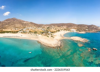 The famous sandy beach Manganari in Ios island, Greece - Shutterstock ID 2226319563