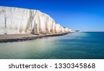 Famous Seven Sisters White Cliffs at the coast of Sussex England - travel photography