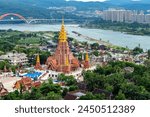 The famous Shwedagon Pagoda in Xishuangbanna, Yunnan, China.