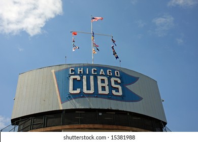 Famous Sign:  Wrigley Field, Home Of The Chicago Cubs