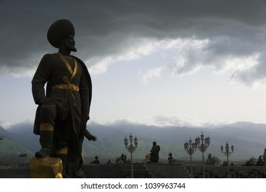 Famous Statue In Ashgabat, Capital Of Turkmenistan, Central Asia