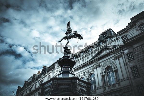 Famous Statue Eros Amor Cupid Piccadilly Stock Photo Edit Now 1417681280