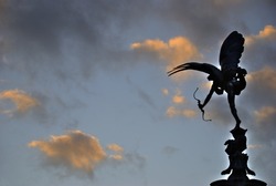 Famous Statue Of Eros In Piccadilly Circus London Hdr