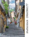 The famous steps of Salita Serbelloni in Bellagio on Lake Como