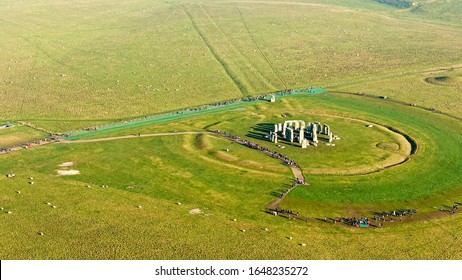 Famous Stonehenge In England - Aerial View -aerial Photography