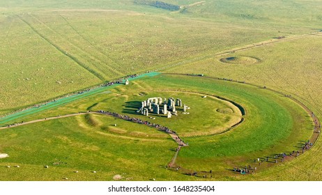 Famous Stonehenge In England - Aerial View -aerial Photography