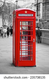 Famous Telephone Booth In London, UK