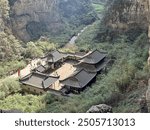 The famous Tianfu Posthouse of the Three Natural Bridges within Wulong Karst National Geology Park in Chongqing, China.