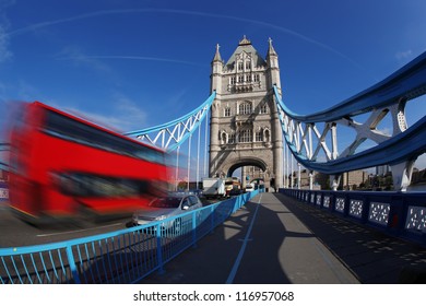 Famous Tower Bridge In London, England