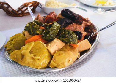 The Famous Traditional Dish Of The Azores Is Cozido Das Furnas. Vegetables And Meat Are Cooked For A Long Time In Hot Volcanic Soil.
Traditional Portuguese Food, Azores Cuisine, San Miguel, Portugal.