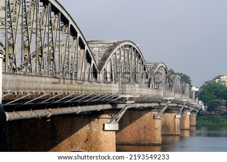 The famous Trang Tien bridge built by Gustave Eiffel.  Hue. Vietnam.  Stock photo © 