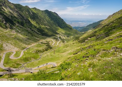 Famous Transfagarasan road landscape. Located in Carpathian Mountains in Romania, Transfagarasan road is one of the most impressive mountain roads in the world.