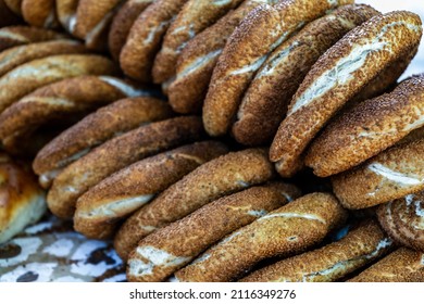 Famous Turkish Street Food Simit For Sale