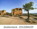 Famous Valle dei Templi UNESCO World Heritage Site neat Agrigento, Sicily, Italy. Greek temple remains of the Temple of Castor and Pollux.