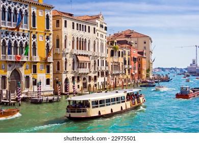 Famous water street - Grand Canal in Venice, Italy