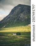 the famous Wee White house in Glencoe, in the heart of scottish highlands