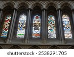 The famous Westminster Abbey Cathedral in London England Europe