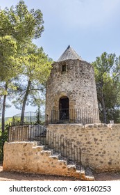 Famous Windmill Painted By Paul Cezanne In Le Tholonet, Provence, France