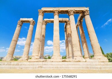 Famous Zeus Temple In Athens, Greece.