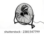 Fan with large blades on a white background. Room fan.